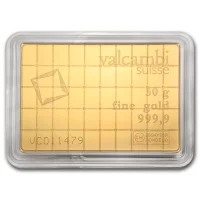 Tablettes d’or 50 x 1g Acheter des tablettes de lingots d'or