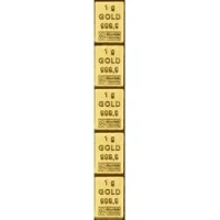 Tablettes d’or 5 x 1g Acheter des tablettes de lingots d'or