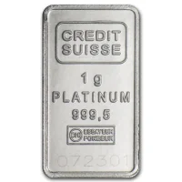 1 gramme Acheter des lingots de platine