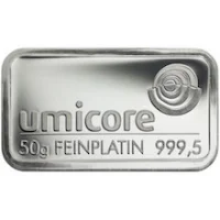 50 grammes Acheter des lingots de platine